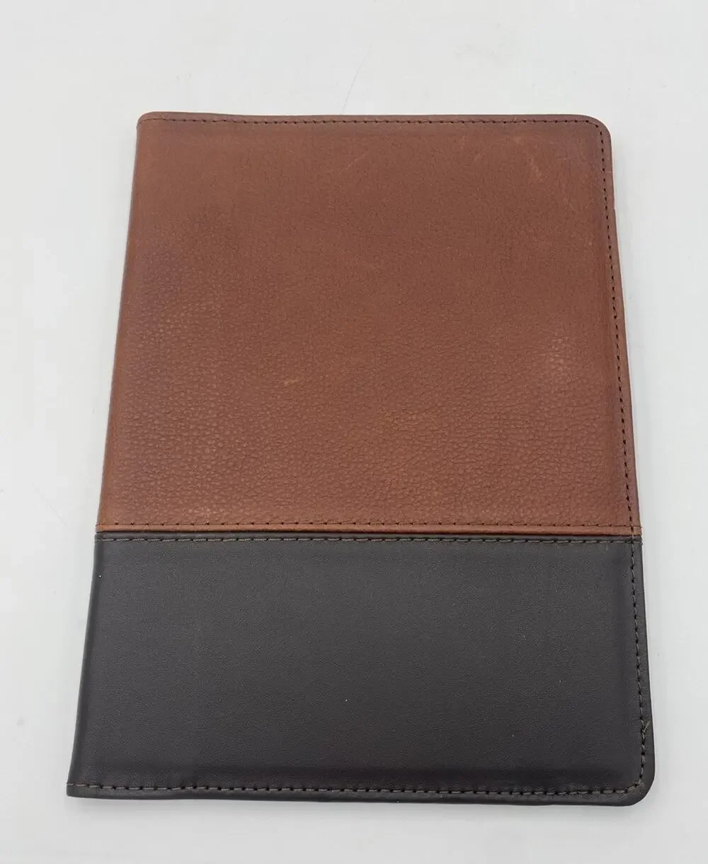 Franklin Covey Brown Full Grain Leather Organizer Portfolio Planner Cover 9.5”